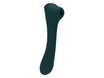 Вібратор та вакуумний кліторальний стимулятор 2-в-1 Alive Quiver Teal оновлена ​​модель SO6018 фото - купити в секс-шопі Чорний Кролик