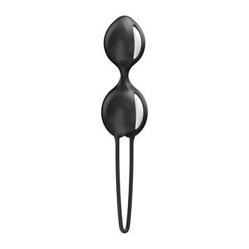 Вагінальні кульки Fun Factory SMARTBALLS DUO Black, 2 шт, діаметр 3,2 та 3,6 см SX3668 фото - купити в секс-шопі Чорний Кролик