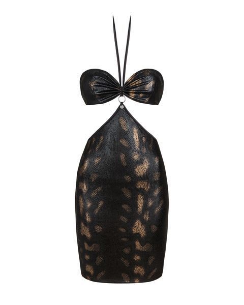 Сукня під зміїну шкіру Obsessive Vivianty dress M/L, чорна SO7314 фото - купити в секс-шопі Чорний Кролик