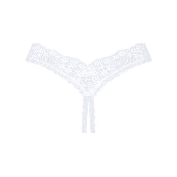 Мереживні танга Obsessive Heavenlly crotchless thong XL/2XL, з доступом SO8190 фото - купити в секс-шопі Чорний Кролик