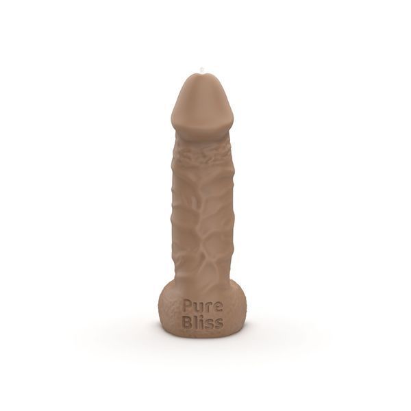 Свічка у вигляді члена Pure Bliss BIG Brown 18 см SX1651 фото - купити в секс-шопі Чорний Кролик