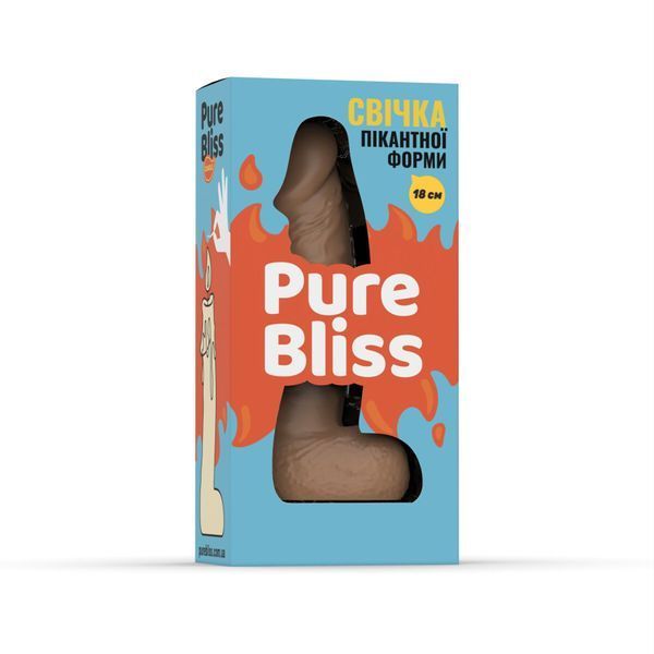Свічка у вигляді члена Pure Bliss BIG Brown 18 см SX1651 фото - купити в секс-шопі Чорний Кролик