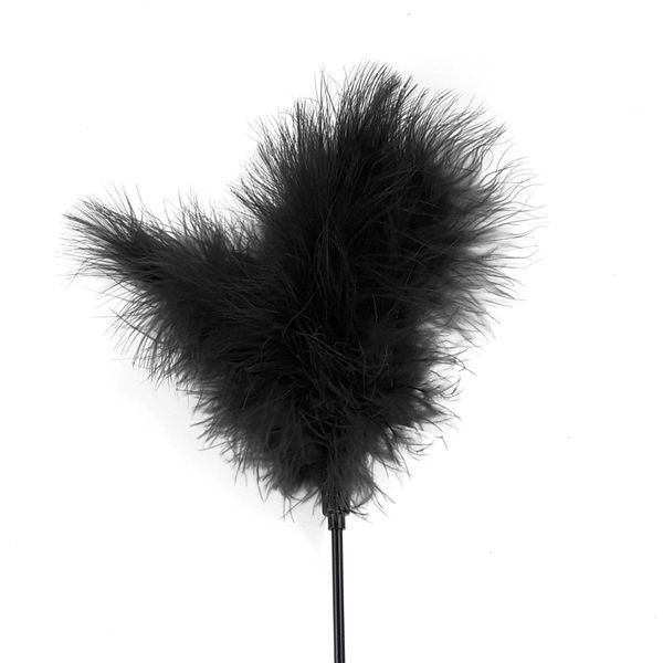 Лоскітка з пером індика Art of Sex &ndash; Feather Paddle, чорна SO6616 фото - купити в секс-шопі Чорний Кролик