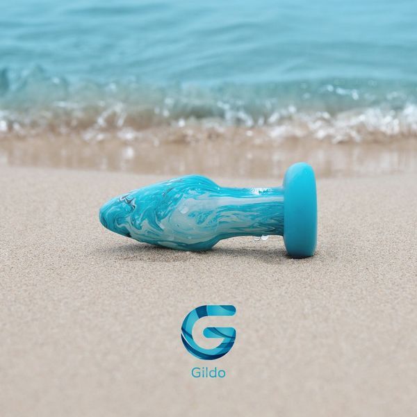 Скляна анальна пробка Gildo Ocean Curl, макс. діаметр 4 см SO8895 фото - купити в секс-шопі Чорний Кролик