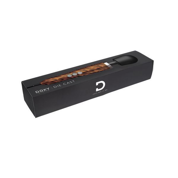 Вібромасажер DOXY Die Cast TIGER, дуже потужний, живлення 220В, металевий корпус SO8018 фото - купити в секс-шопі Чорний Кролик