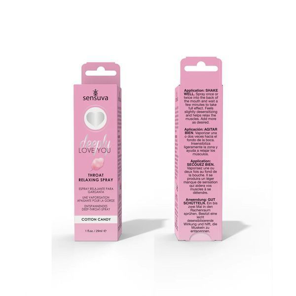Спрей для мінету Sensuva Deeply Love You Cotton Candy (29 мл), для глибокого мінету SO9818 фото - купити в секс-шопі Чорний Кролик