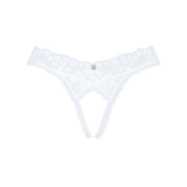 Мереживні танга Obsessive Heavenlly crotchless thong XL/2XL, з доступом SO8190 фото - купити в секс-шопі Чорний Кролик