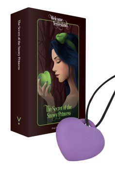 Мінівібратор &laquo;Сердечко&raquo; FairyGasm PleasureStone violet, 9 режимів, на шнурку SX0646 фото - купити в секс-шопі Чорний Кролик