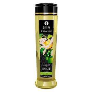 Органічна масажна олія Shunga ORGANICA &ndash; Exotic green tea (240 мл) з вітаміном Е SO3936 фото - купити в секс-шопі Чорний Кролик