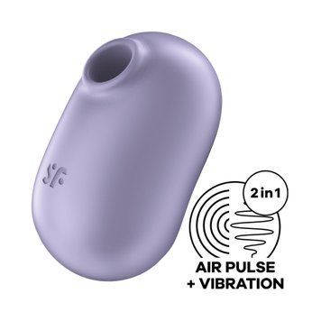 Вакуумний стимулятор із вібрацією Satisfyer Pro To Go 2 Violet SO7797 фото - купити в секс-шопі Чорний Кролик