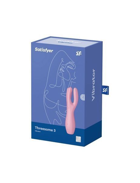 Кліторальний вібратор Satisfyer Threesome 3 Mint з трьома пальчиками SO6101 фото - купити в секс-шопі Чорний Кролик