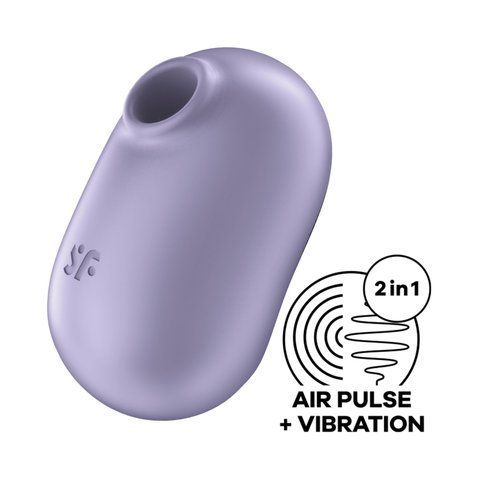 Вакуумний стимулятор із вібрацією Satisfyer Pro To Go 2 Violet SO7797 фото - купити в секс-шопі Чорний Кролик