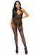 Leg Avenue Rhinestone Lace and Net Bodystocking OS Black SO7889 фото 4
