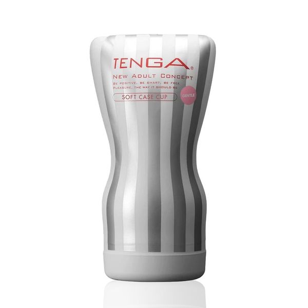 Мастурбатор Tenga Soft Case Cup (м’яка подушечка) Gentle стискуваний SO4551 фото - купити в секс-шопі Чорний Кролик