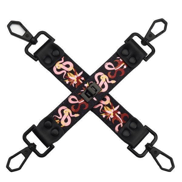 БДСМ-набір LOCKINK The Flowering Serpent Bondage Set, чорний, з малюнком у вигляді змій, 7 предметів SX0901 фото - купити в секс-шопі Чорний Кролик