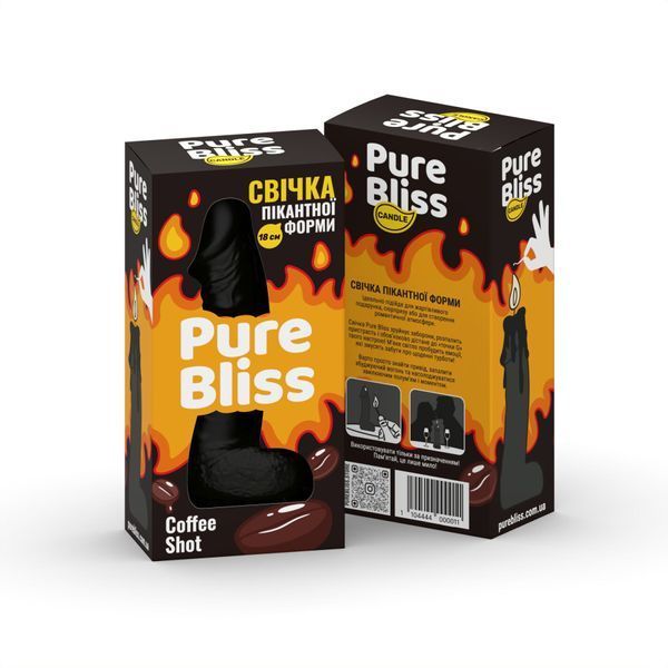 Ароматна свічка пікантної форми Pure Bliss Black Coffee Shot (Кава) 18 см SX3036 фото - купити в секс-шопі Чорний Кролик