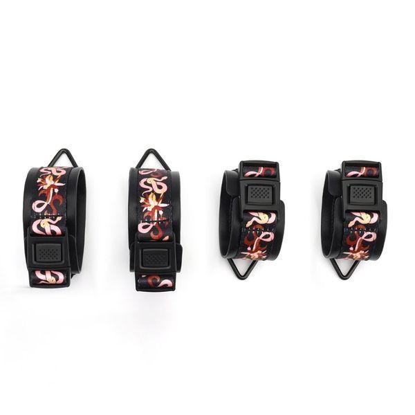 БДСМ-набір LOCKINK The Flowering Serpent Bondage Set, чорний, з малюнком у вигляді змій, 7 предметів SX0901 фото - купити в секс-шопі Чорний Кролик