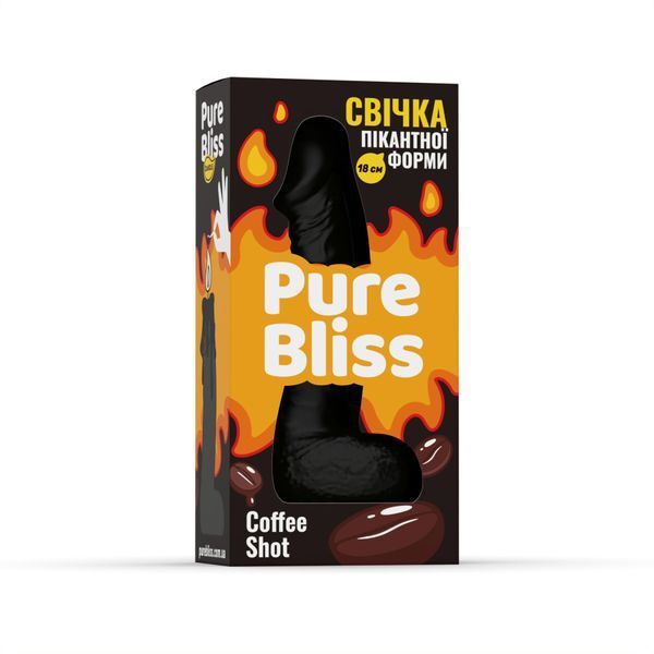 Ароматна свічка пікантної форми Pure Bliss Black Coffee Shot (Кава) 18 см SX3036 фото - купити в секс-шопі Чорний Кролик