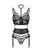 Комплект Obsessive Premisis Black 3-pcs crotchless set S/M SX3114 фото 2