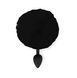 Силіконова анальна пробка М Art of Sex - Silicone Bunny Tails Butt plug Black, діаметр 3,5 см SO6694 фото 3