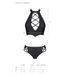 Комплект з еко-шкіри Passion NANCY BIKINI S/M, black, бра та трусики з імітацією шнурівки SO5368 фото 7