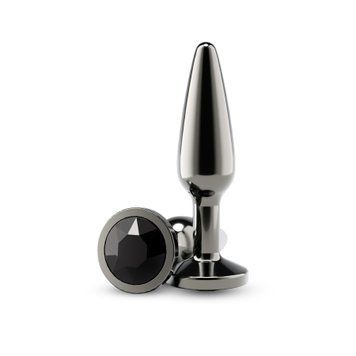 Анальна пробка NS Novelties Rear Assets - Tapered - Medium - Gunmetal - Black SX4388 фото - купити в секс-шопі Чорний Кролик