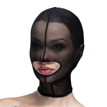 Маска сітка із відкритим ротом Feral Feelings - Hood Mask Black SO9290 фото - купити в секс-шопі Чорний Кролик