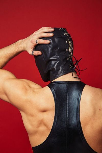 Закритий шкіряний капюшон D&A Deprivation mask Leather SO9560 фото - купити в секс-шопі Чорний Кролик