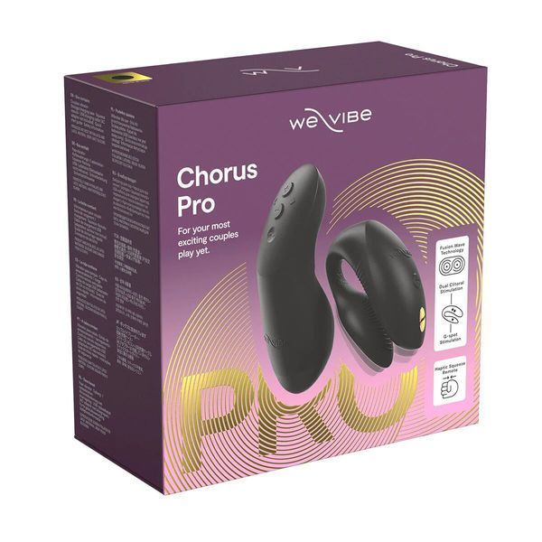Смарт-вібратор для пар We-Vibe Chorus Pro Satin Black SX3860 фото - купити в секс-шопі Чорний Кролик