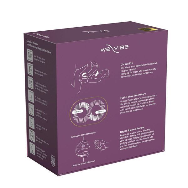 Смарт-вібратор для пар We-Vibe Chorus Pro Satin Black SX3860 фото - купити в секс-шопі Чорний Кролик