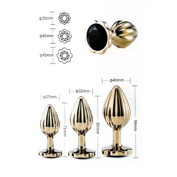 Набір анальних пробок LOCKINK YEAHWOW Nympho Butt Plug Set SX2840 фото - купити в секс-шопі Чорний Кролик