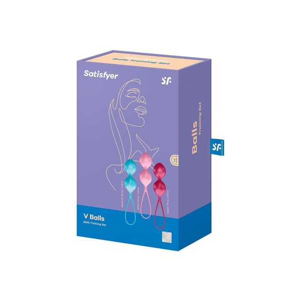 Вагінальні кульки Satisfyer V Balls (3 пари), діаметр 3,4 см, маса 79-114-150г, монолітні SO2301 фото - купити в секс-шопі Чорний Кролик