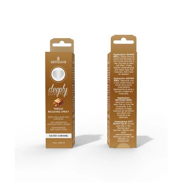 Спрей для мінету Sensuva Deeply Love You Salted Caramel (29 мл), для глибокого мінету SO3197 фото - купити в секс-шопі Чорний Кролик