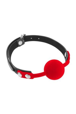 Класичний кляп з силіконовою кулькою Fetish Tentation Silicone Gag Ball SO3734 фото - купити в секс-шопі Чорний Кролик