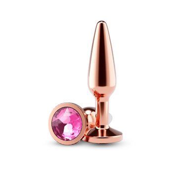Анальна пробка NS Novelties Rear Assets - Tapered - Medium - Rose Gold - Pink SX4389 фото - купити в секс-шопі Чорний Кролик