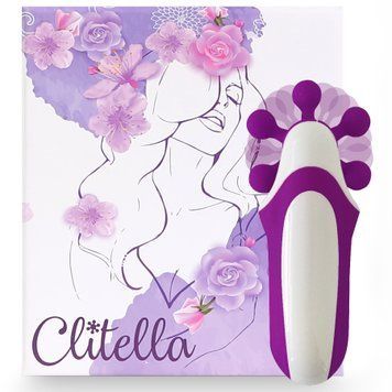 Стимулятор з імітацією оральних пестощів FeelzToys - Clitella Oral Clitoral Stimulator Purple SO5066 фото - купити в секс-шопі Чорний Кролик