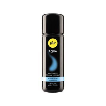 Лубрикант на водній основі pjur Aqua 500 мл, ефект оксамитової шкіри без прилипання SX3638 фото - купити в секс-шопі Чорний Кролик