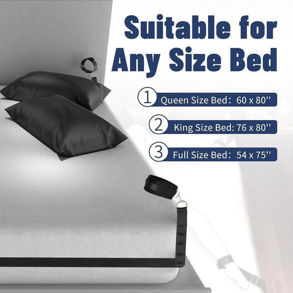 БДСМ-набір LOCKINK YEAHWOW Bed Restraint set SX2844 фото - купити в секс-шопі Чорний Кролик