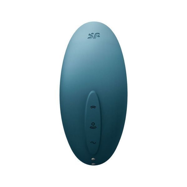 Вакуумний вібратор Satisfyer Vulva Lover 2 Blue SO6711 фото - купити в секс-шопі Чорний Кролик