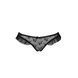 Трусики з оборками Passion Exclusive DONIA THONG S/M, black PS25902 фото 5