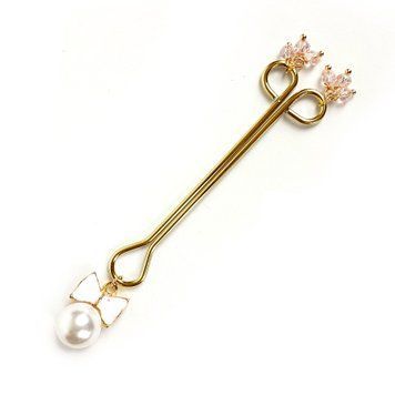 Затискач для клітора Art of Sex - Clit Clamp Bow Pearl SO5892 фото - купити в секс-шопі Чорний Кролик