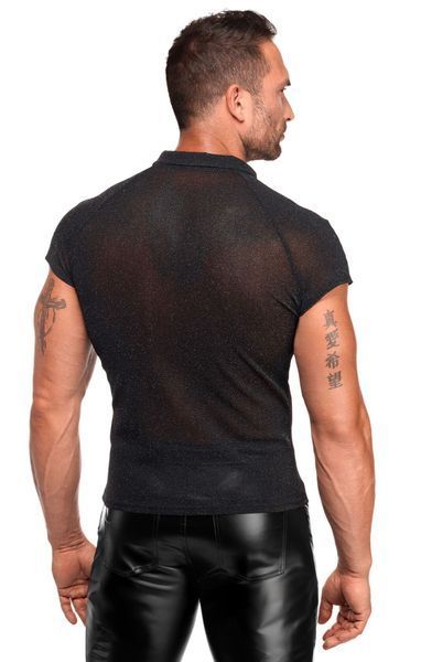 Чоловіче поло Noir Handmade H082 Onyx veil polo M SX4173 фото - купити в секс-шопі Чорний Кролик
