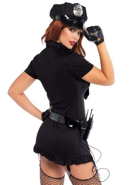 Еротичний костюм поліціянтки Leg Avenue Dirty Cop S/M, 6 предметів SO9112 фото - купити в секс-шопі Чорний Кролик