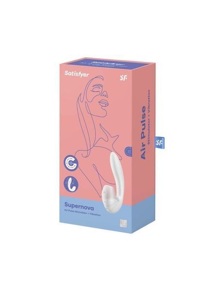 Вакуумний вібратор Satisfyer Supernova White, 2 положення стовбура SO6109 фото - купити в секс-шопі Чорний Кролик