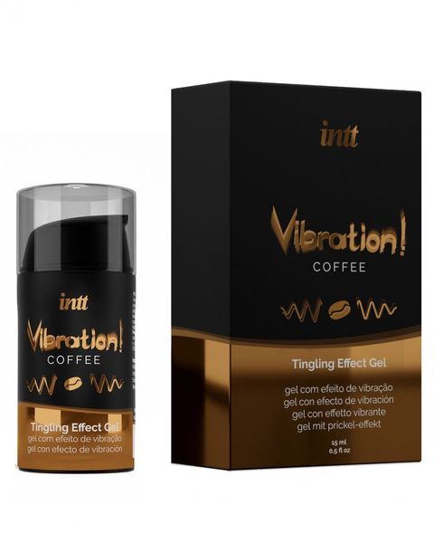 Рідкий вібратор Intt Vibration Coffee (15 мл), густий гель, дуже смачний, діє до 30 хвилин  SO3511 фото - купити в секс-шопі Чорний Кролик