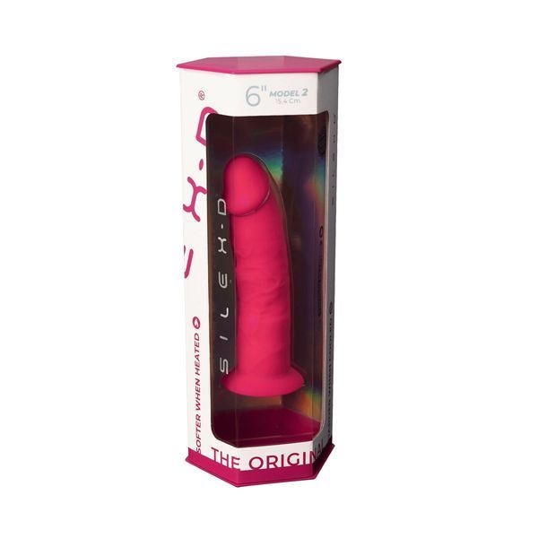 Фалоімітатор SilexD Robby Pink (MODEL 2 size 6in), двошаровий, силікон + Silexpan, діаметр 3,5см SO3149 фото - купити в секс-шопі Чорний Кролик