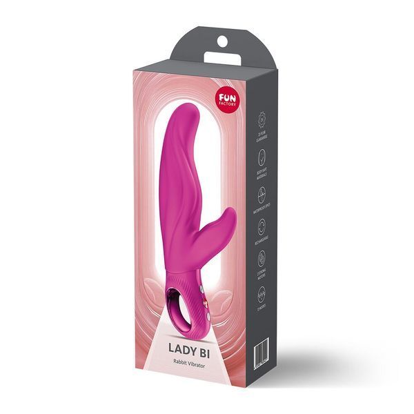 Вібратор-кролик для точки А Fun Factory LADY BI Magenta, 2 мотори, 12 режимів SX4245 фото - купити в секс-шопі Чорний Кролик