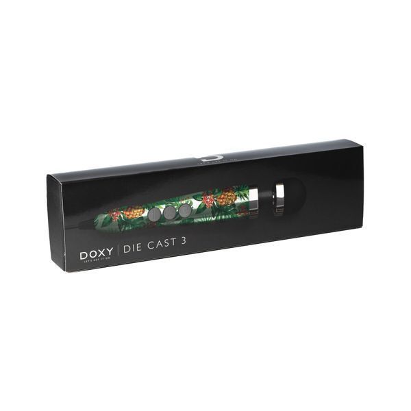 Вібромасажер DOXY Die Cast 3 PINEAPPLE, дуже потужний, живлення 220В, металевий корпус SO8022 фото - купити в секс-шопі Чорний Кролик