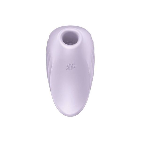 Вакуумний кліторальний стимулятор із вібрацією Satisfyer Pearl Diver Violet SO6078 фото - купити в секс-шопі Чорний Кролик