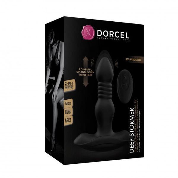 Анальна пробка з вібрацією та пульсацією Dorcel DEEP STORMER SO5073 фото - купити в секс-шопі Чорний Кролик